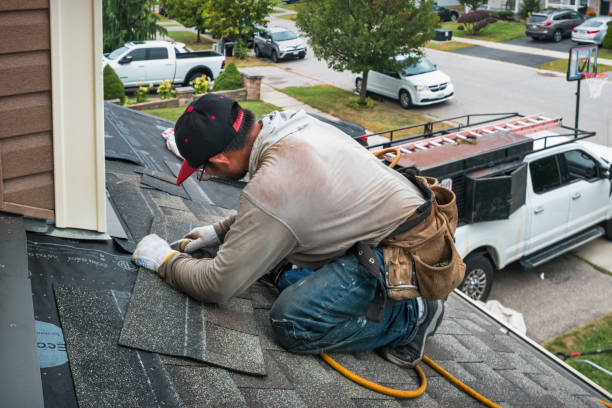 Professional Roof Replacement technician working in Montague, NJ